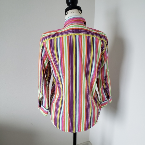Ralph lauren button down colorful striped shirt size XS - Picture 4 of 13